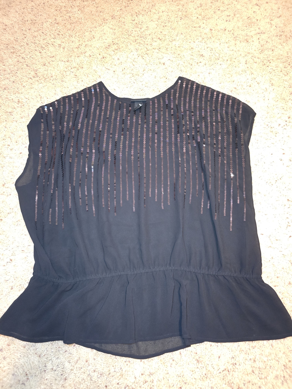 Lane Bryant Black Top with Sequins